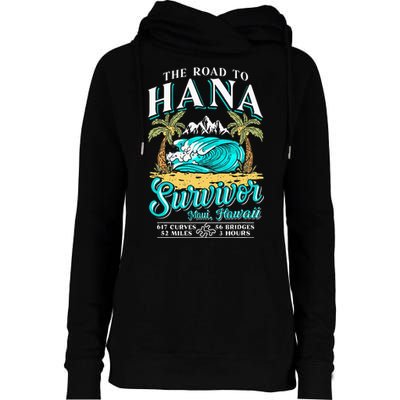 RJC Road to Hana Survivor Maui Hawaii Trip Adventure Womens Funnel Neck Pullover Hood