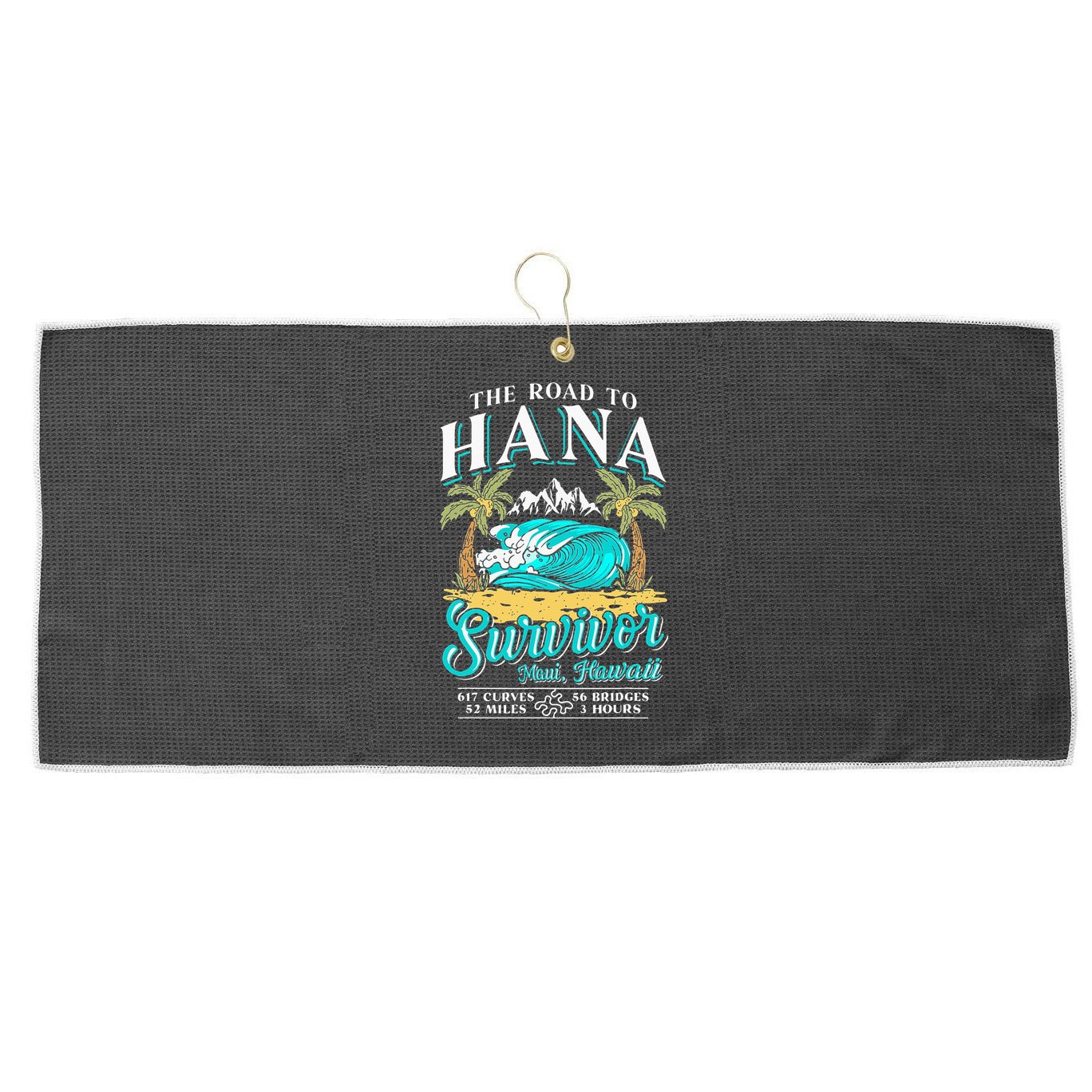 RJC Road to Hana Survivor Maui Hawaii Trip Adventure Large Microfiber Waffle Golf Towel