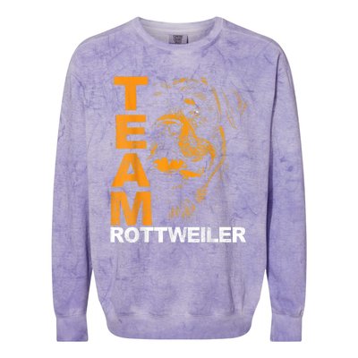 Rottweiler Rottie Team Love Dog Owners Colorblast Crewneck Sweatshirt