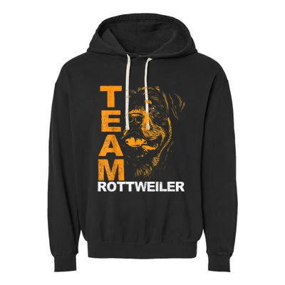 Rottweiler Rottie Team Love Dog Owners Garment-Dyed Fleece Hoodie