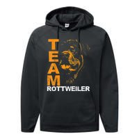 Rottweiler Rottie Team Love Dog Owners Performance Fleece Hoodie