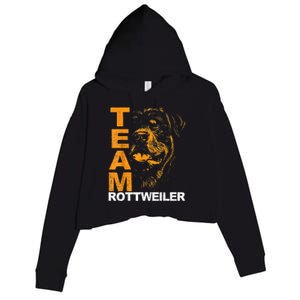 Rottweiler Rottie Team Love Dog Owners Crop Fleece Hoodie