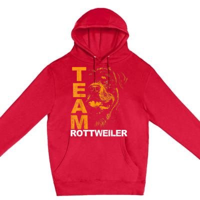 Rottweiler Rottie Team Love Dog Owners Premium Pullover Hoodie