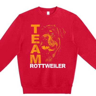 Rottweiler Rottie Team Love Dog Owners Premium Crewneck Sweatshirt