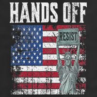 Resist Resistance USA Statue Of Liberty Hands Off Protest 7 Panel Mesh Trucker Snapback Hat