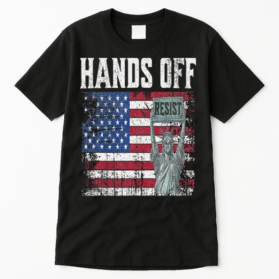 Resist Resistance USA Statue Of Liberty Hands Off Protest Tall T-Shirt