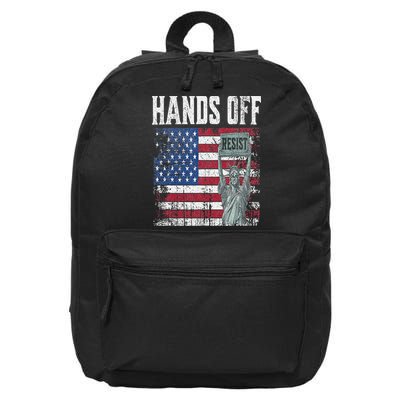 Resist Resistance USA Statue Of Liberty Hands Off Protest 16 in Basic Backpack