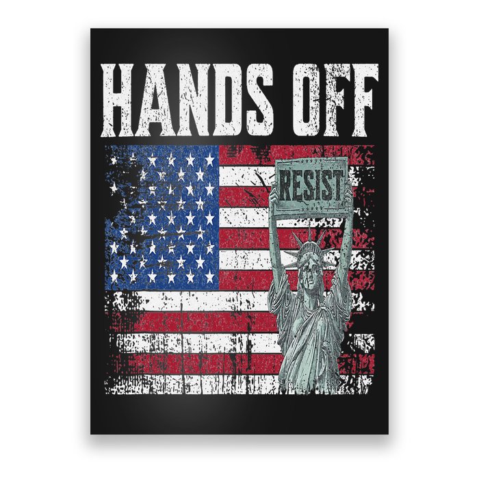 Resist Resistance USA Statue Of Liberty Hands Off Protest Poster