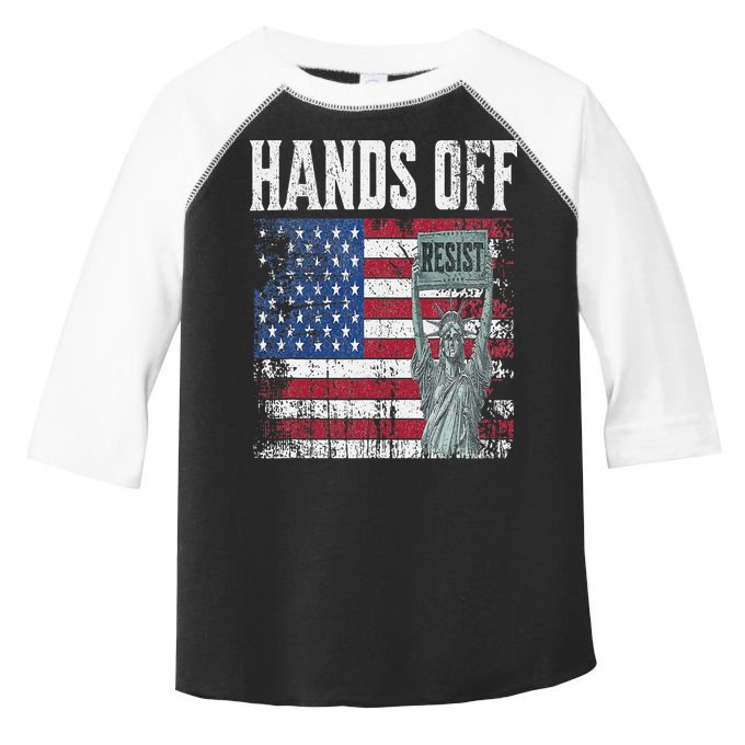 Resist Resistance USA Statue Of Liberty Hands Off Protest Toddler Fine Jersey T-Shirt