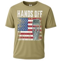 Resist Resistance USA Statue Of Liberty Hands Off Protest Cooling Performance Crew T-Shirt