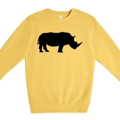 Rhinoceros Rhino Unicorn Wild Animal Lover Premium Crewneck Sweatshirt