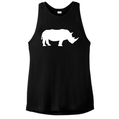 Rhinoceros Rhino Unicorn Wild Animal Lover Ladies PosiCharge Tri-Blend Wicking Tank