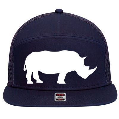 Rhinoceros Rhino Unicorn Wild Animal Lover 7 Panel Mesh Trucker Snapback Hat