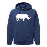 Rhinoceros Rhino Unicorn Wild Animal Lover Performance Fleece Hoodie