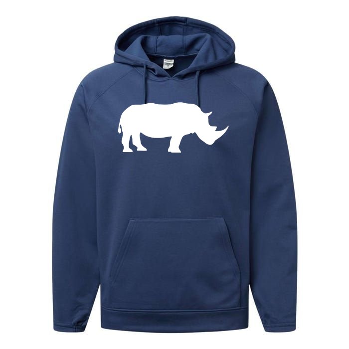 Rhinoceros Rhino Unicorn Wild Animal Lover Performance Fleece Hoodie