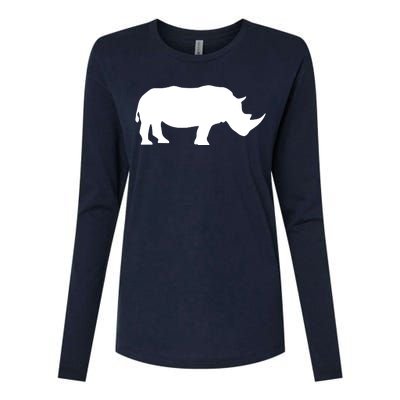 Rhinoceros Rhino Unicorn Wild Animal Lover Womens Cotton Relaxed Long Sleeve T-Shirt