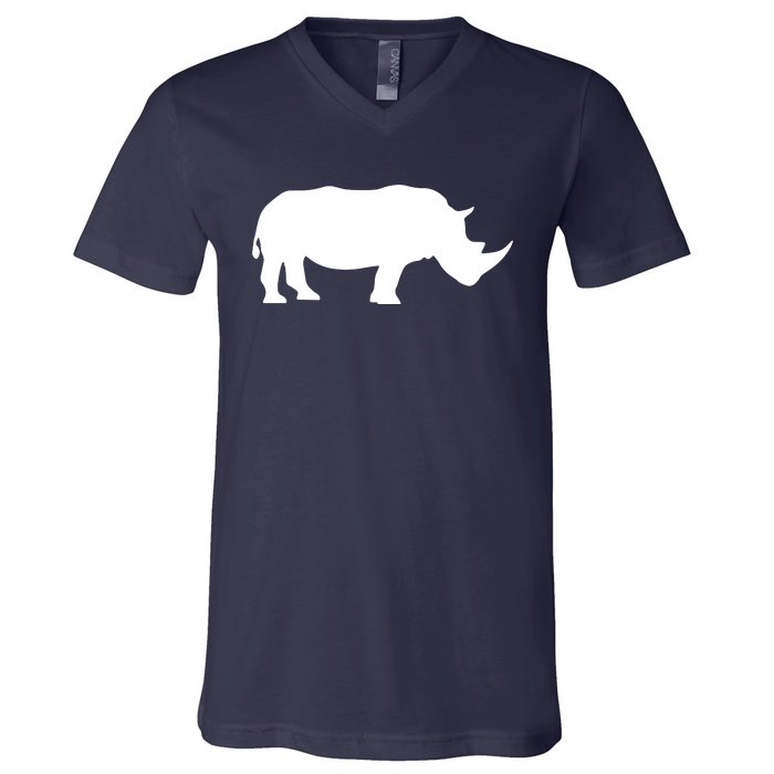 Rhinoceros Rhino Unicorn Wild Animal Lover V-Neck T-Shirt