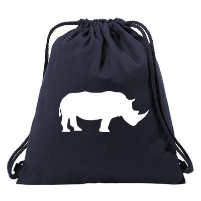 Rhinoceros Rhino Unicorn Wild Animal Lover Drawstring Bag