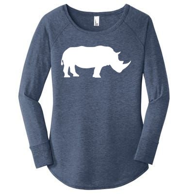 Rhinoceros Rhino Unicorn Wild Animal Lover Women's Perfect Tri Tunic Long Sleeve Shirt