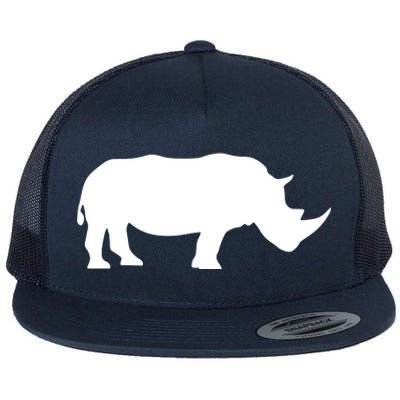 Rhinoceros Rhino Unicorn Wild Animal Lover Flat Bill Trucker Hat