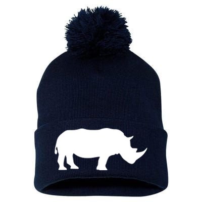 Rhinoceros Rhino Unicorn Wild Animal Lover Pom Pom 12in Knit Beanie