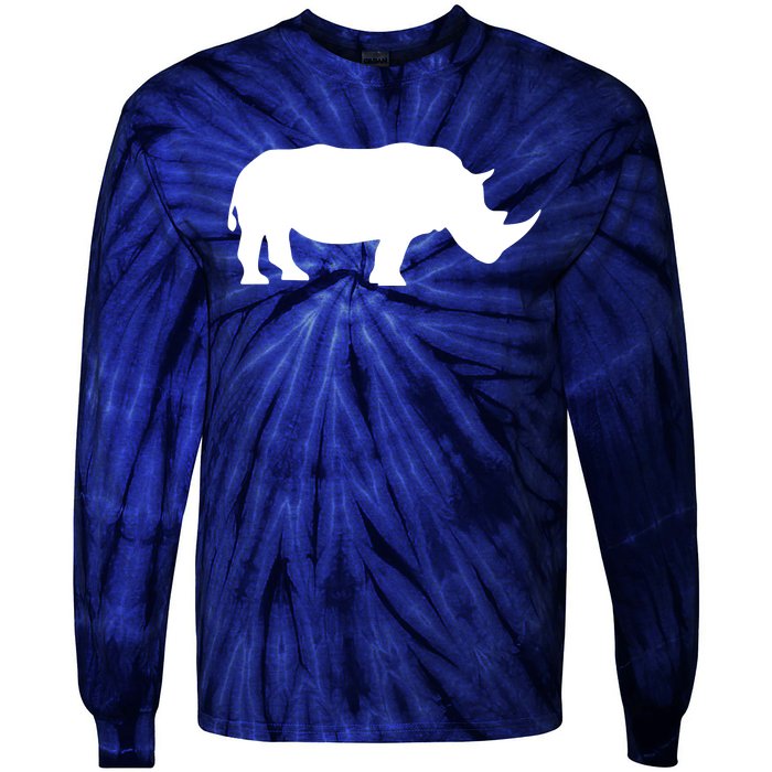 Rhinoceros Rhino Unicorn Wild Animal Lover Tie-Dye Long Sleeve Shirt