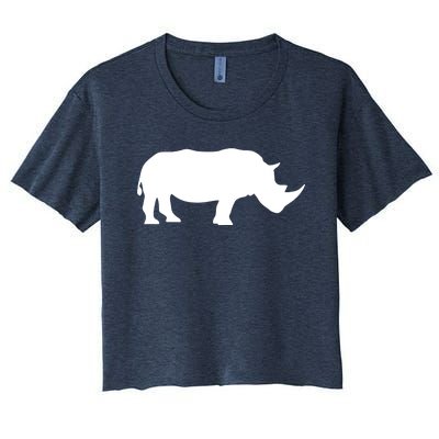 Rhinoceros Rhino Unicorn Wild Animal Lover Women's Crop Top Tee