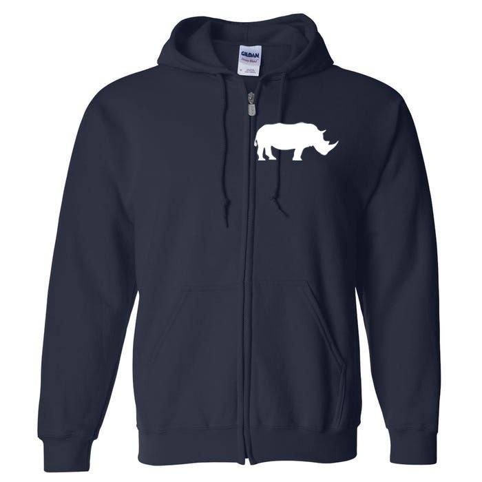 Rhinoceros Rhino Unicorn Wild Animal Lover Full Zip Hoodie