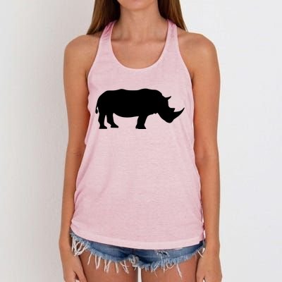 Rhinoceros Rhino Unicorn Wild Animal Lover Women's Knotted Racerback Tank