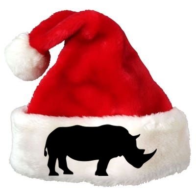 Rhinoceros Rhino Unicorn Wild Animal Lover Premium Christmas Santa Hat