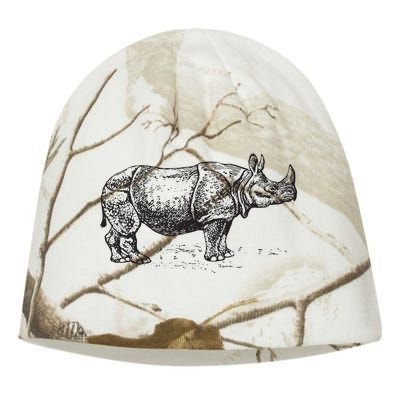 Rhinoceros Rhino Unicorn Wild Animal Lover Kati - Camo Knit Beanie