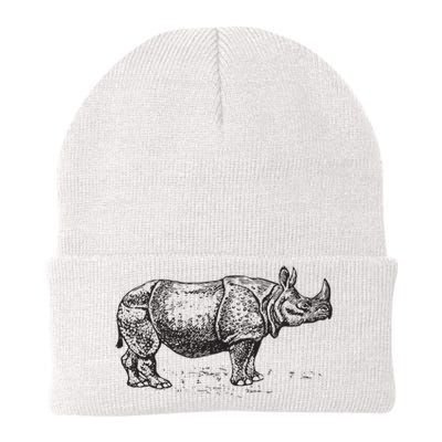 Rhinoceros Rhino Unicorn Wild Animal Lover Knit Cap Winter Beanie