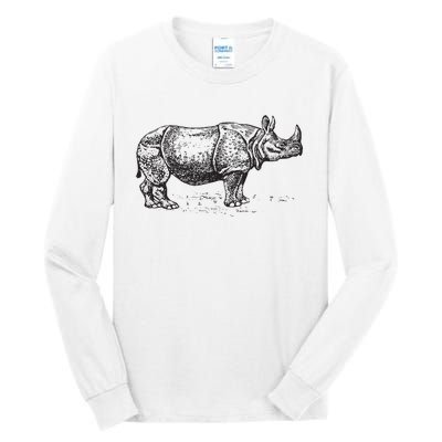 Rhinoceros Rhino Unicorn Wild Animal Lover Tall Long Sleeve T-Shirt