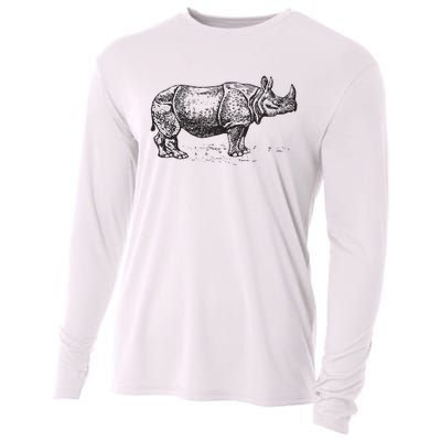 Rhinoceros Rhino Unicorn Wild Animal Lover Cooling Performance Long Sleeve Crew