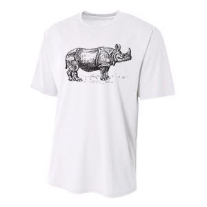 Rhinoceros Rhino Unicorn Wild Animal Lover Performance Sprint T-Shirt