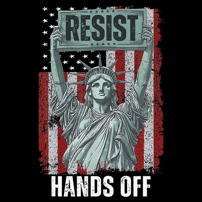 Resist Resistance USA Statue Of Liberty Hands Off Protest Sustainable Bucket Hat