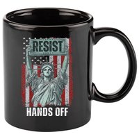 Resist Resistance USA Statue Of Liberty Hands Off Protest 11oz C Handle Ceramic Mug