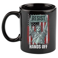 Resist Resistance USA Statue Of Liberty Hands Off Protest 11oz C Handle Ceramic Mug