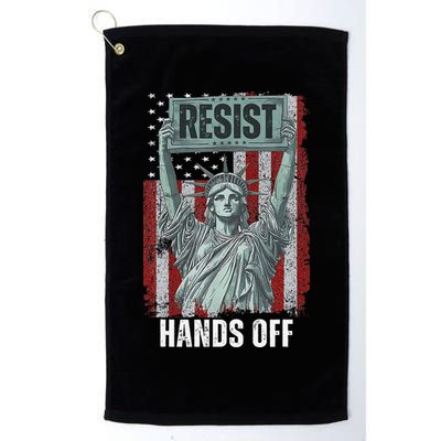 Resist Resistance USA Statue Of Liberty Hands Off Protest Golf Towel