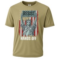 Resist Resistance USA Statue Of Liberty Hands Off Protest Cooling Performance Crew T-Shirt