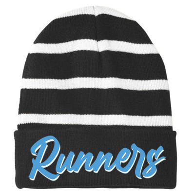 Runners Striped Beanie with Solid Band