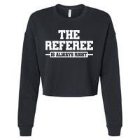 Referee Ref Umpire Cropped Pullover Crew