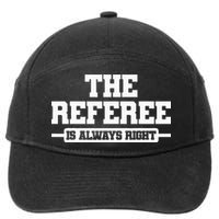 Referee Ref Umpire 7-Panel Snapback Hat