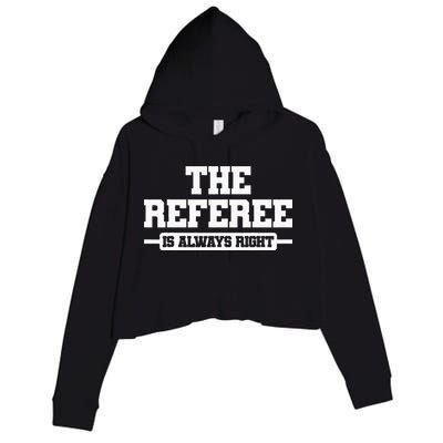 Referee Ref Umpire Crop Fleece Hoodie