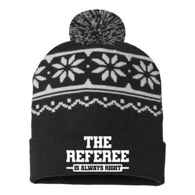 Referee Ref Umpire USA-Made Snowflake Beanie