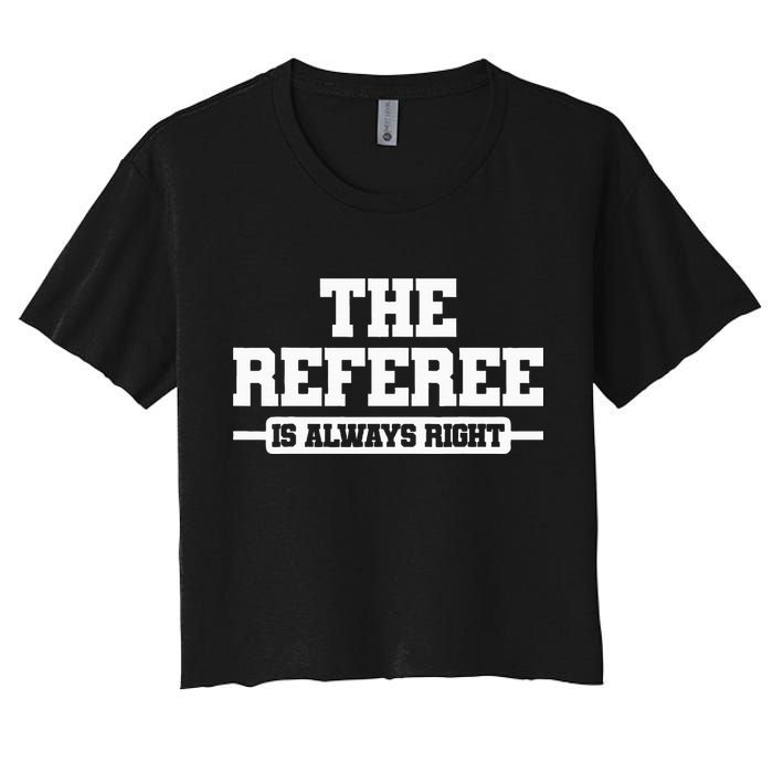 Referee Ref Umpire Women's Crop Top Tee