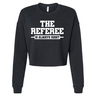 Referee Ref Umpire Cropped Pullover Crew