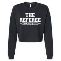 Referee Ref Umpire Cropped Pullover Crew