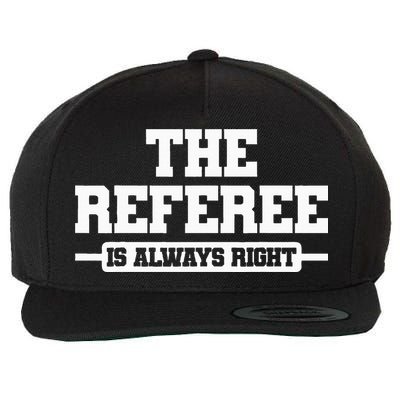 Referee Ref Umpire Wool Snapback Cap