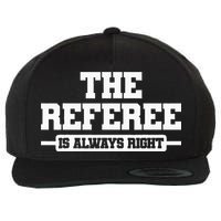 Referee Ref Umpire Wool Snapback Cap